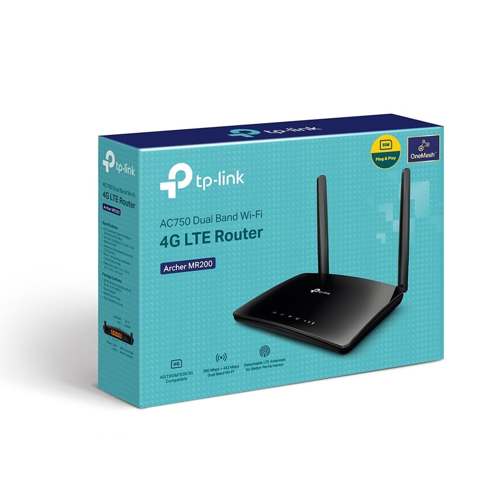 راوتر TP-Link Archer MR200 - AC750 لاسلكي ثنائي النطاق 4G LTE