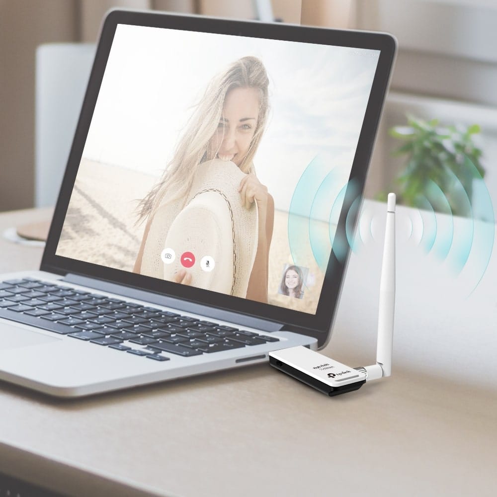 TP-Link TL-WN722N - محول USB لاسلكي عالي الكسب بسرعة 150 ميجابت في الثانية