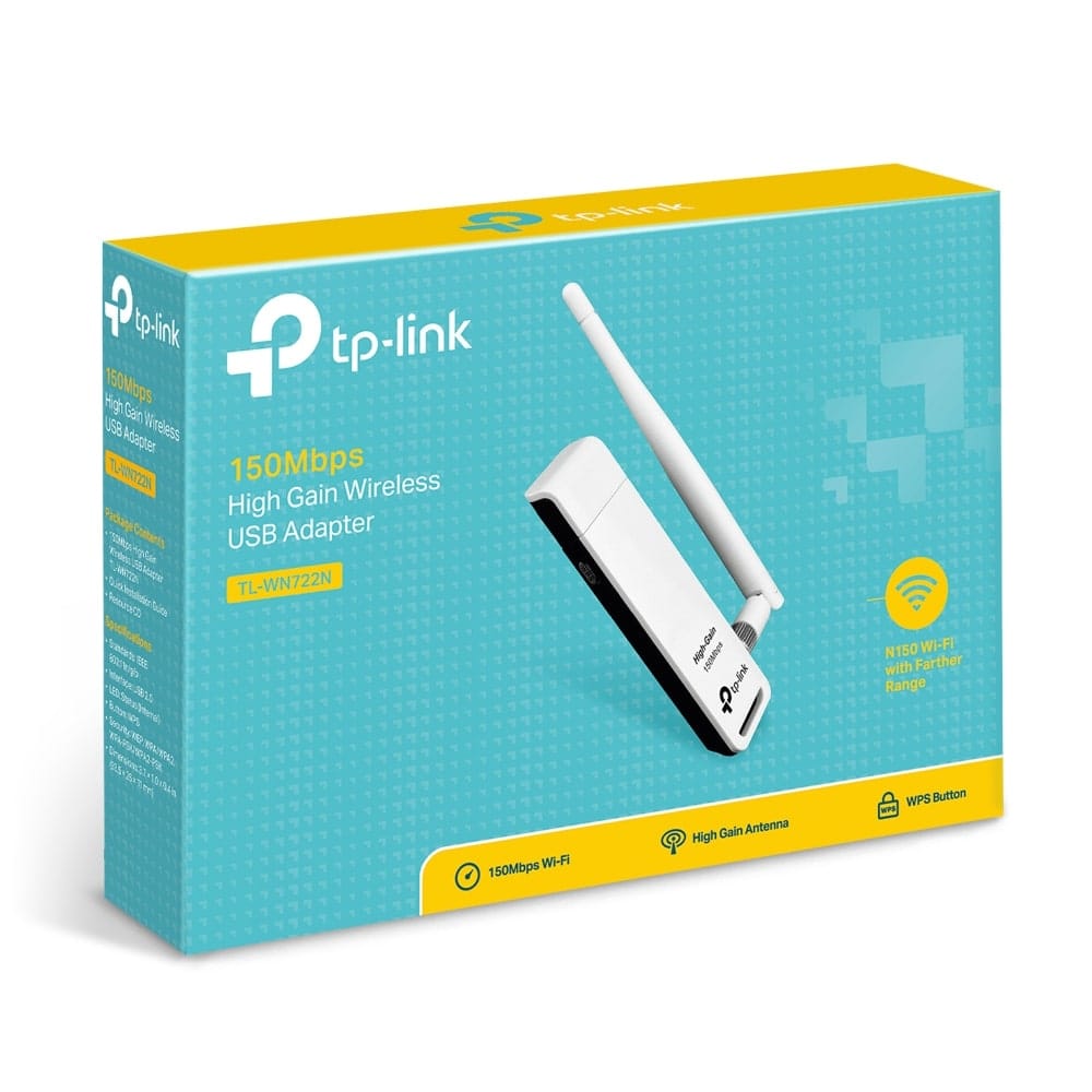 TP-Link TL-WN722N - محول USB لاسلكي عالي الكسب بسرعة 150 ميجابت في الثانية
