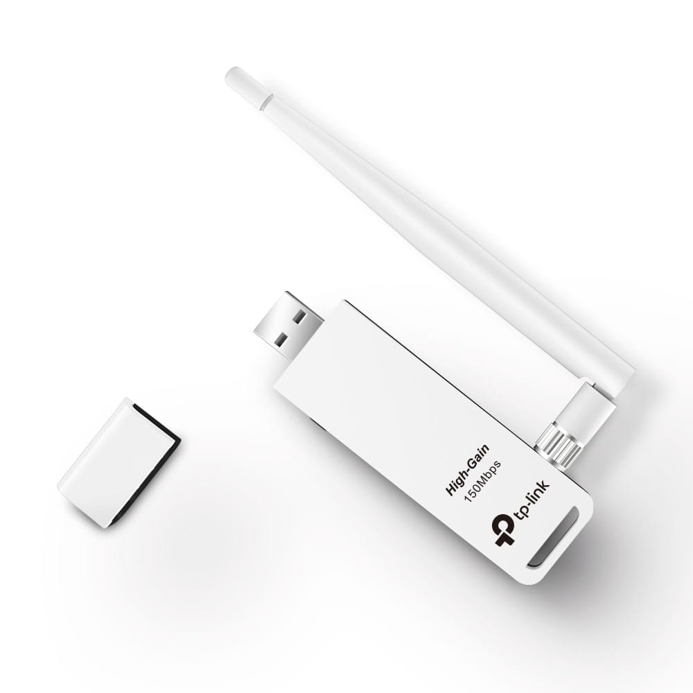 TP-Link TL-WN722N - محول USB لاسلكي عالي الكسب بسرعة 150 ميجابت في الثانية