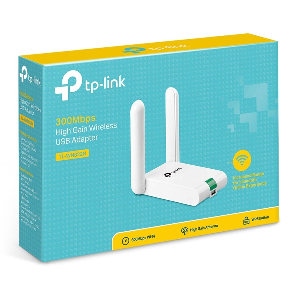 TP-Link TL-WN822N - محول USB لاسلكي عالي الكسب بسرعة 300 ميجابت في الثانية