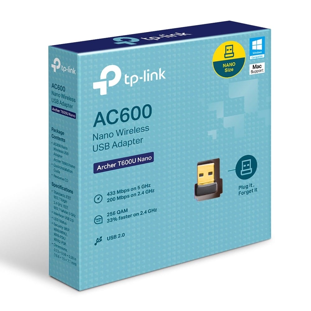 محول USB لاسلكي TP-Link Archer T600U Nano - AC600 Nano