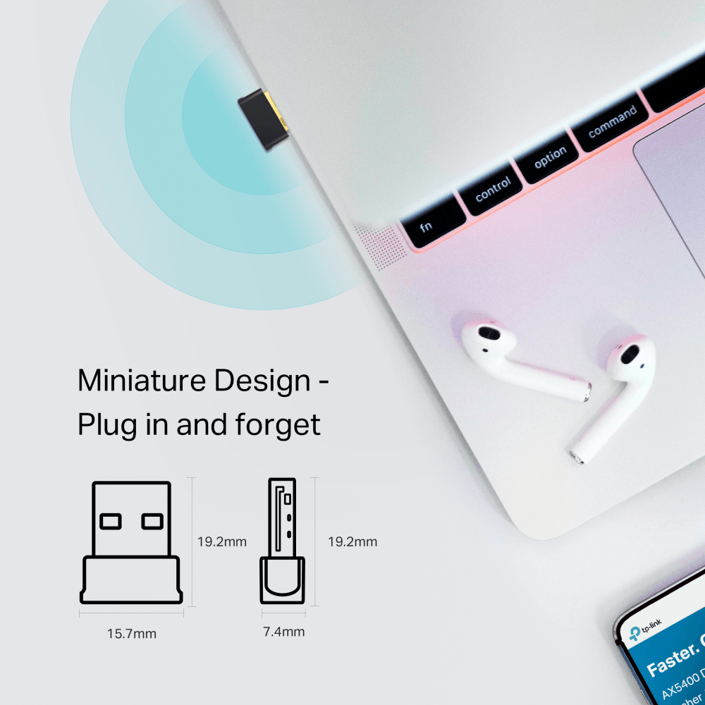 محول TP-Link Archer T2UB Nano - AC600 Nano Wi-Fi Bluetooth 4.2 USB