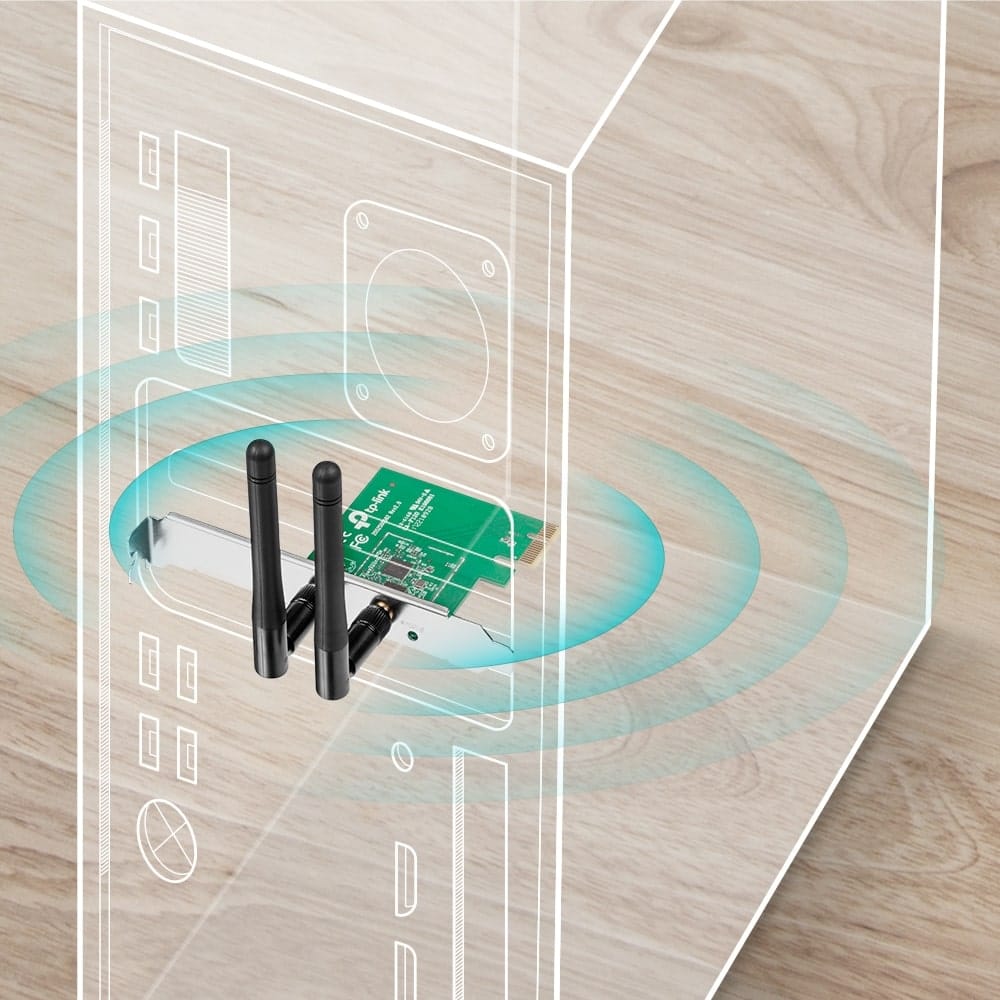 TP-Link TL-WN881ND - محول لاسلكي N PCI Express بسرعة 300 ميجابت في الثانية