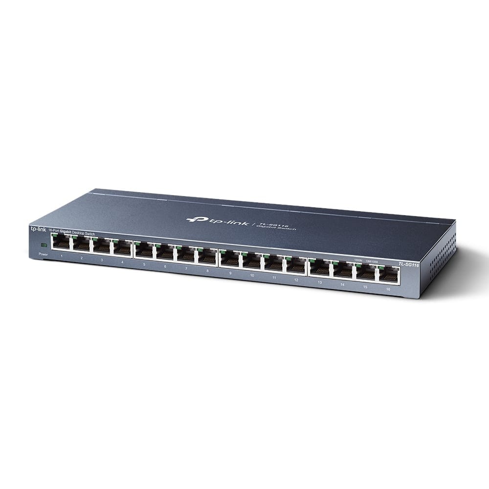 TP-Link TL-SG116 - مفتاح سطح مكتب جيجابت مزود بـ 16 منفذًا