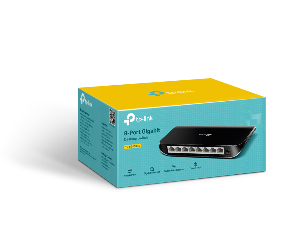 TP-Link TL-SG1008D - محول سطح مكتب جيجابت بـ 8 منافذ