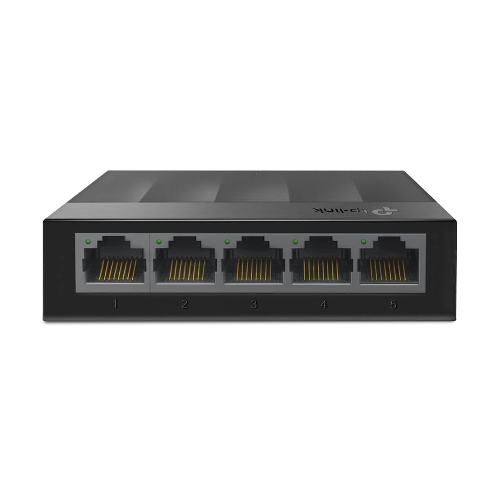 TP-Link LS1005G - مفتاح سطح مكتب بخمسة منافذ بسرعة 10/100/1000 ميجابت في الثانية