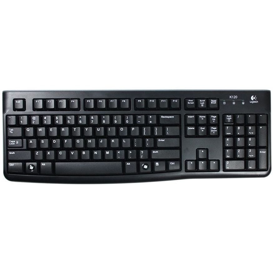لوحة مفاتيح الكمبيوتر القياسية Logitech K120 USB