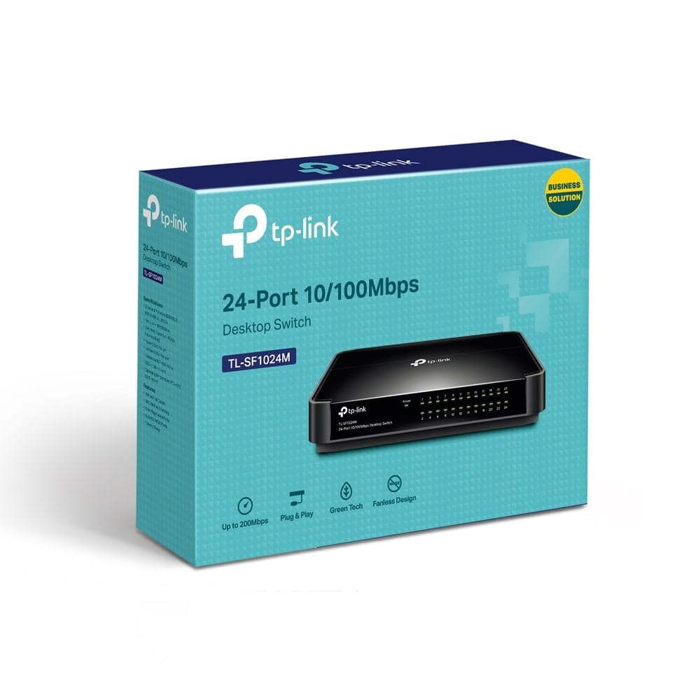 TP-Link TL-SF1024M - مفتاح سطح مكتب 24 منفذًا بسرعة 10/100 ميجابت في الثانية