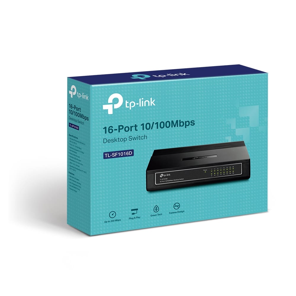TP-Link TL-SF1016D - 16-Port 10/100Mbps Desktop Switch