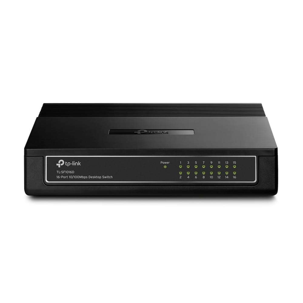 TP-Link TL-SF1016D - مفتاح سطح مكتب 16 منفذًا بسرعة 10/100 ميجابت في الثانية