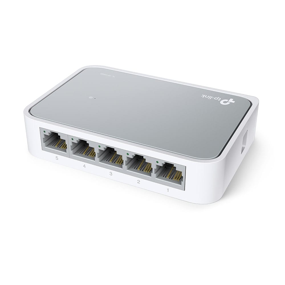 TP-Link TL-SF1005D - مفتاح سطح مكتب بخمسة منافذ بسرعة 10/100 ميجابت في الثانية