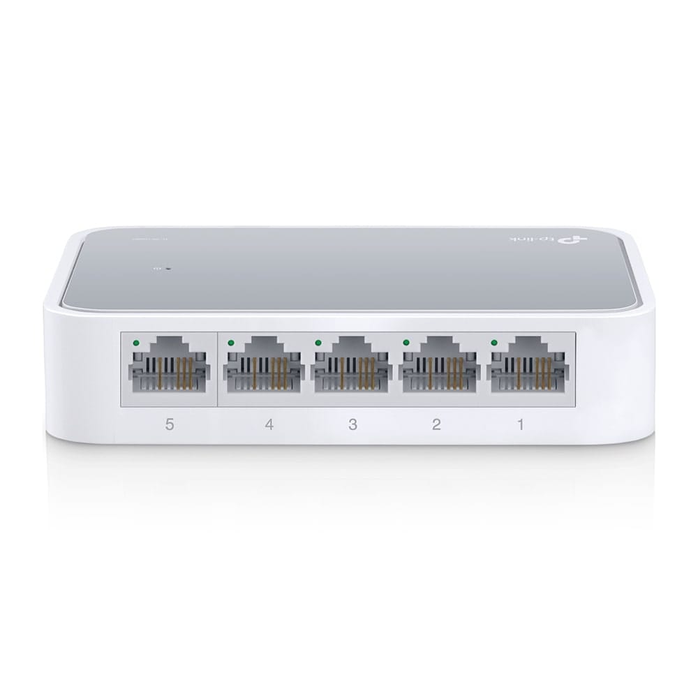 TP-Link TL-SF1005D - مفتاح سطح مكتب بخمسة منافذ بسرعة 10/100 ميجابت في الثانية