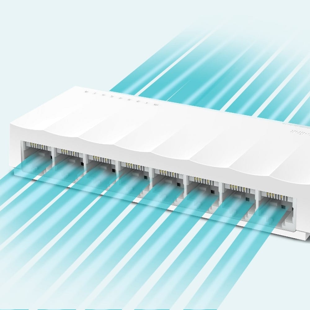 TP-Link LS1008 - مفتاح سطح مكتب 8 منافذ 10/100 ميجابت في الثانية