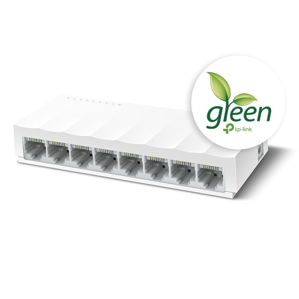 TP-Link LS1008 - مفتاح سطح مكتب 8 منافذ 10/100 ميجابت في الثانية
