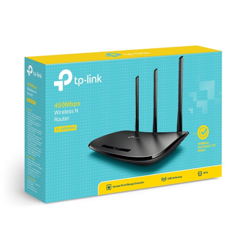TP-Link TL-WR940N - نقطة وصول/راوتر لاسلكي N بسرعة 450 ميجابت في الثانية