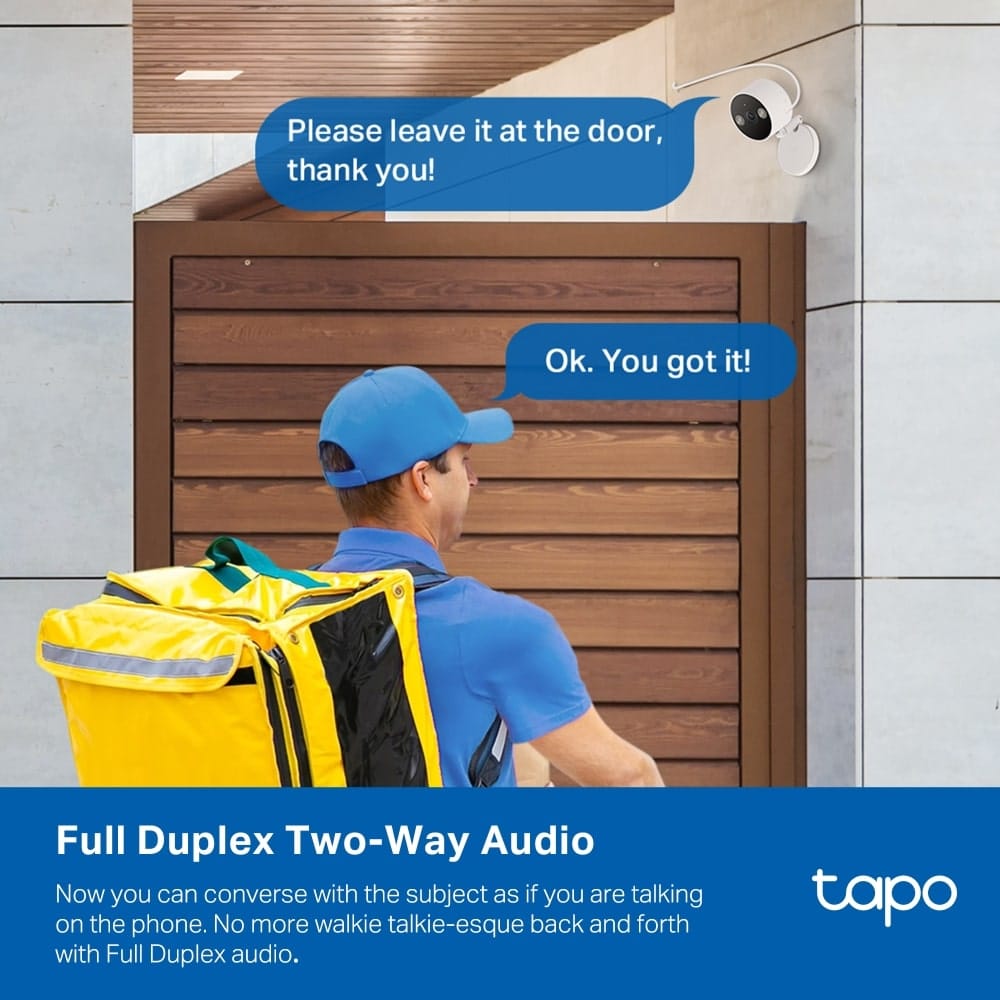 كاميرا مراقبة منزلية TP-Link Tapo C120 - داخلية/خارجية مزودة بتقنية Wi-Fi