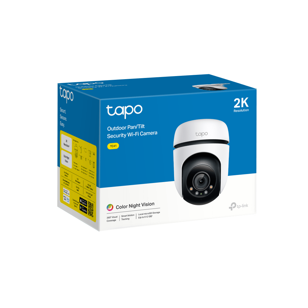كاميرا TP-Link Tapo TC41 الخارجية - كاميرا أمان لاسلكية قابلة للتحريك والإمالة