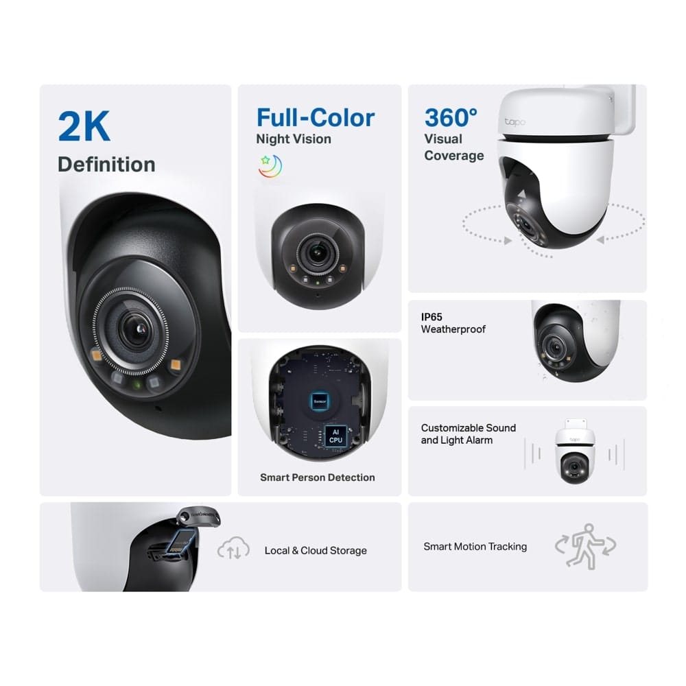 TP-Link Tapo C510W - كاميرا أمان خارجية متحركة مزودة بتقنية Wi-Fi
