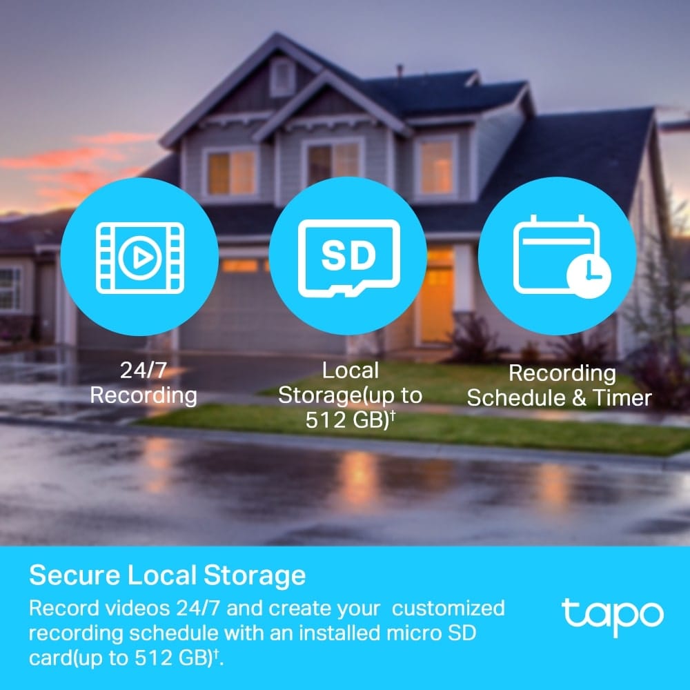 كاميرا TP-Link Tapo C500 الخارجية - كاميرا أمان لاسلكية قابلة للتحريك والإمالة