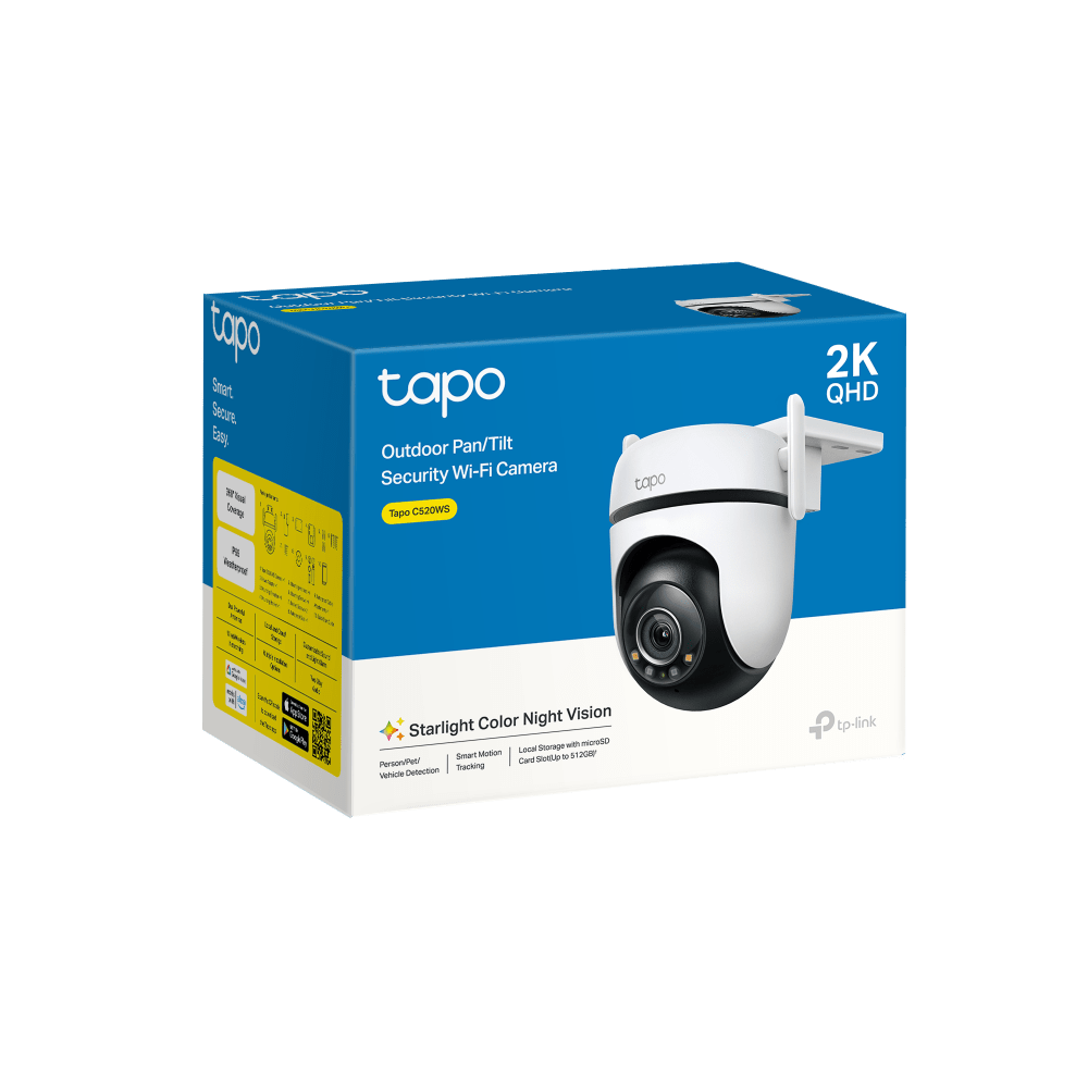 TP-Link Tapo C520WS - كاميرا أمان خارجية متحركة مزودة بتقنية Wi-Fi