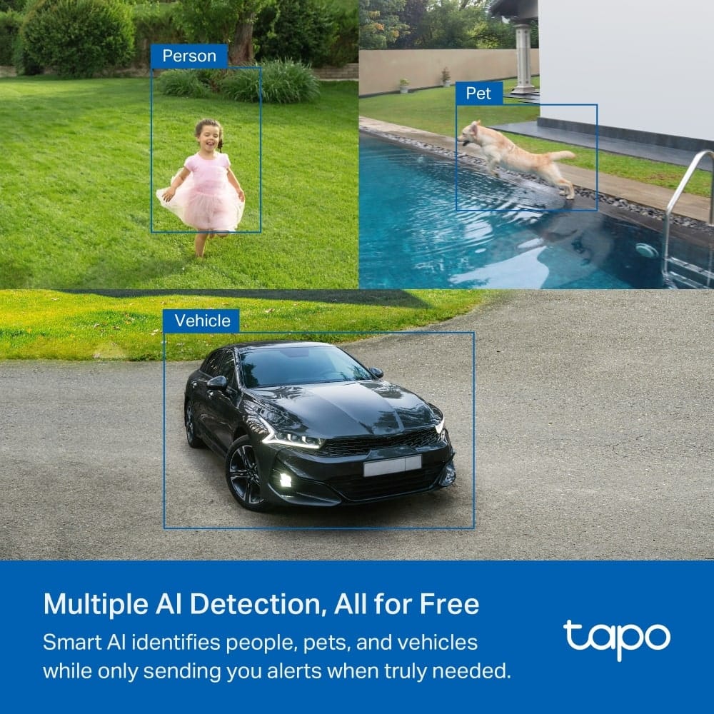 مجموعة TP-Link Tapo C425 - كاميرا مراقبة ذكية لاسلكية ولوحة شمسية