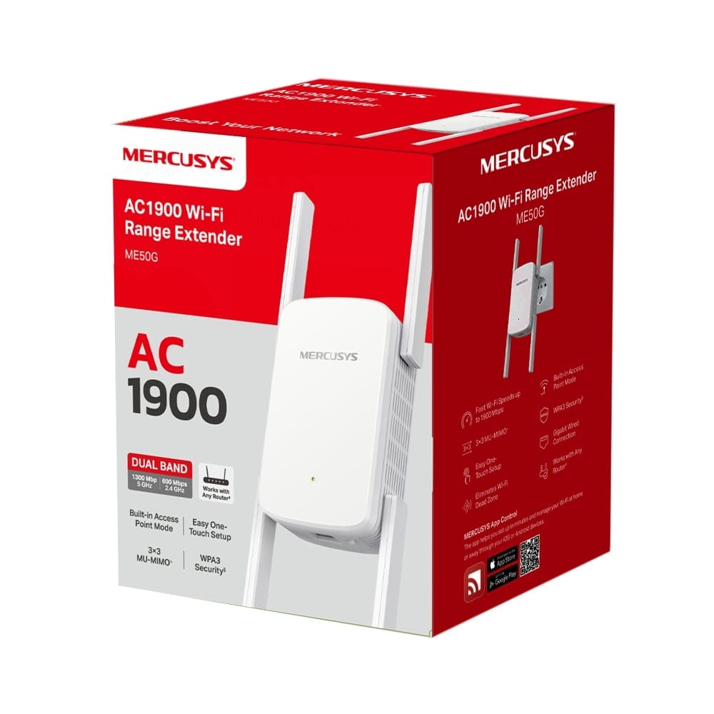 MERCUSYS ME50G - موسع نطاق واي فاي AC1900