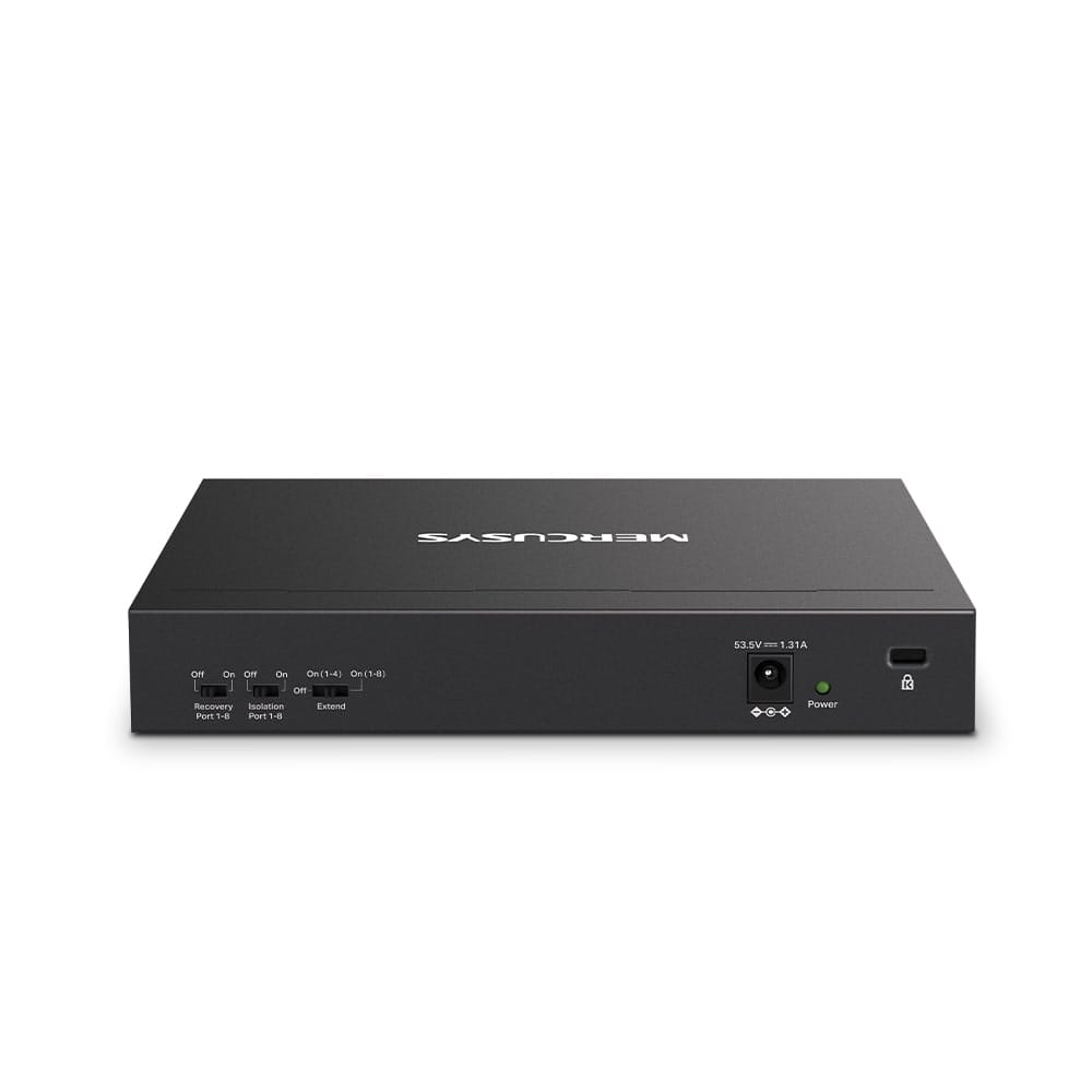 MERCUSYS MS110P - مفتاح سطح مكتب 10 منافذ 10/100 ميجابت في الثانية مع 8 منافذ PoE+