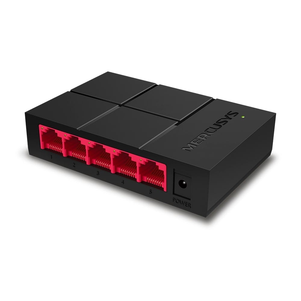 MERCUSYS MS105G - مفتاح سطح مكتب بخمسة منافذ بسرعة 10/100/1000 ميجابت في الثانية